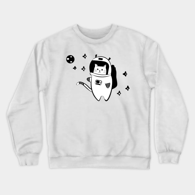 Cool cat in space Crewneck Sweatshirt by IDesign23